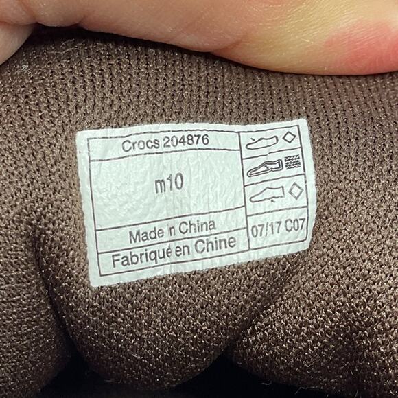 Triple Crocs Comfort Brown Lightweight Sneakers Mens 10 NEW main image 5